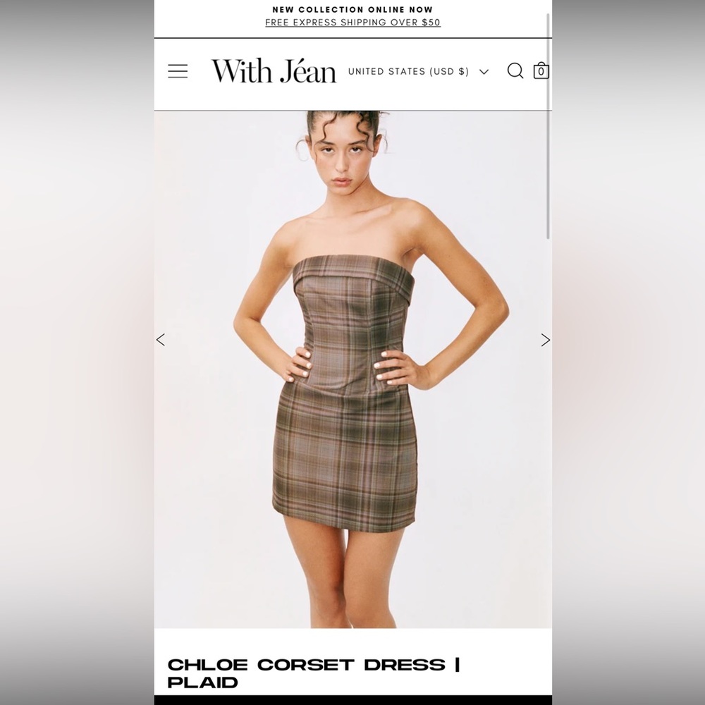 With Jean- Chloe Corset Dress | Plaid